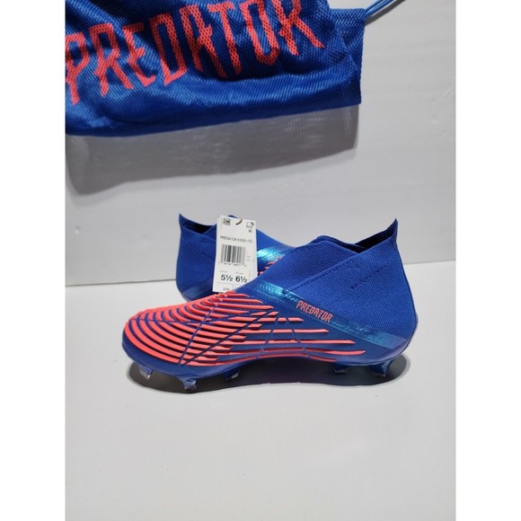 ADIDAS PREDATOR EDGE+ FG LACELESS SOCCER CLEATS SHOES BLUE GZ9002 MEN\'S SIZE 5.5